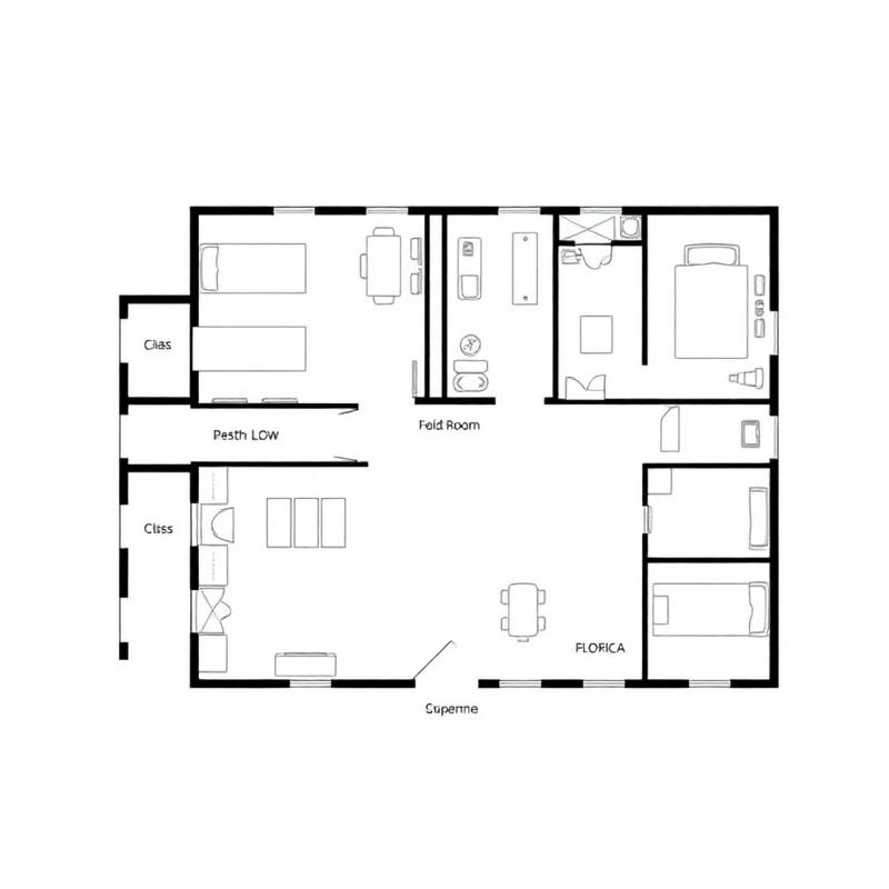 Office floor plan layout diagram